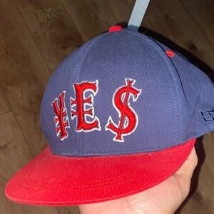 Navy and Red Baseball Cap